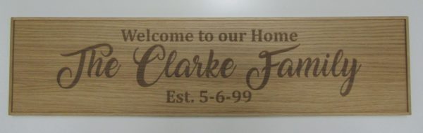 Personalised Family Welcome Sign - Wee County Trophies