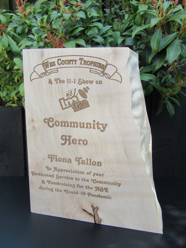 Community Hero award - LMFM and Wee county Trophies