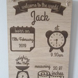 Personalised Birth Chart - Baby birth gift