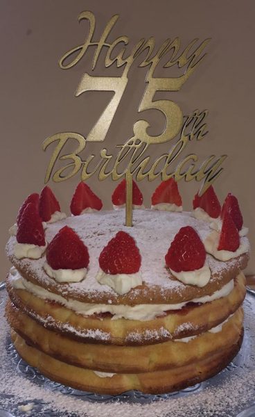 75th cake topper