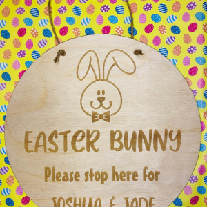 Personalised Easter Bunny Sign